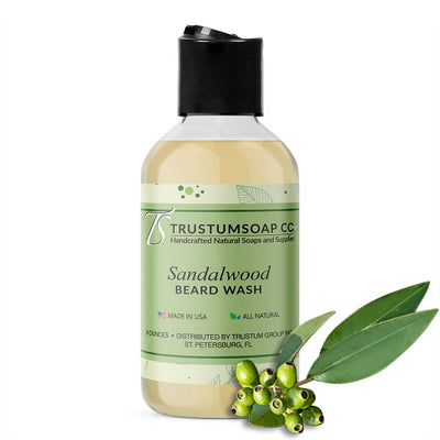 Our Sandalwood Beard Wash will treat your beard and the skin below it just right. It is a mild cleanser that creates a refreshing, foamy lather that leaves skin feeling pampered, clean and lightly moisturized.